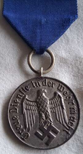 WW2 German third Reich 4 year service Wehrmacht medal