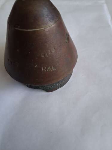 WW1 relic shell from delville wood 1916