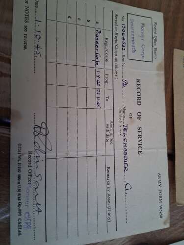 WW2 group includes kings badge with paperwork