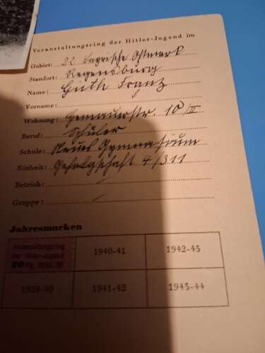 Third Reich Hitler Youth Participant book