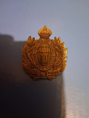 18th hussars cap badge