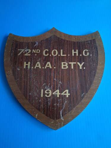WW2 wooden British home guard plaque 72nd county of london