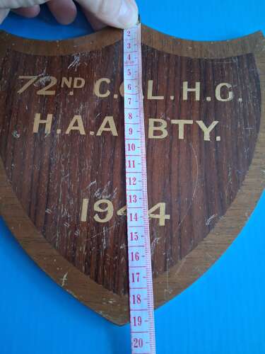 WW2 wooden British home guard plaque 72nd county of london
