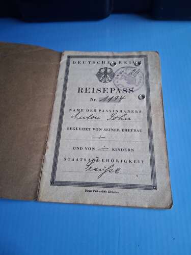 Pre ww2 reise-pass