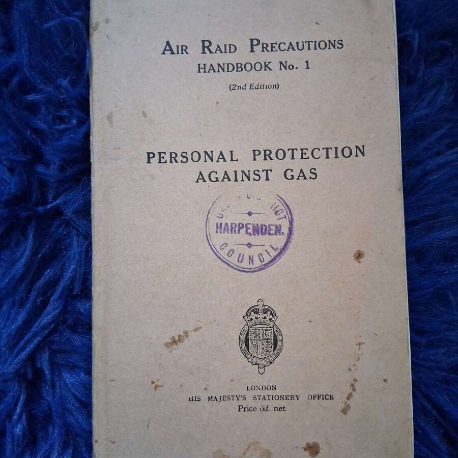 Ww2 British gas protection book
