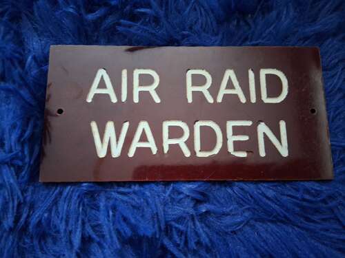 Ww2 British bakelite air raid warden sign